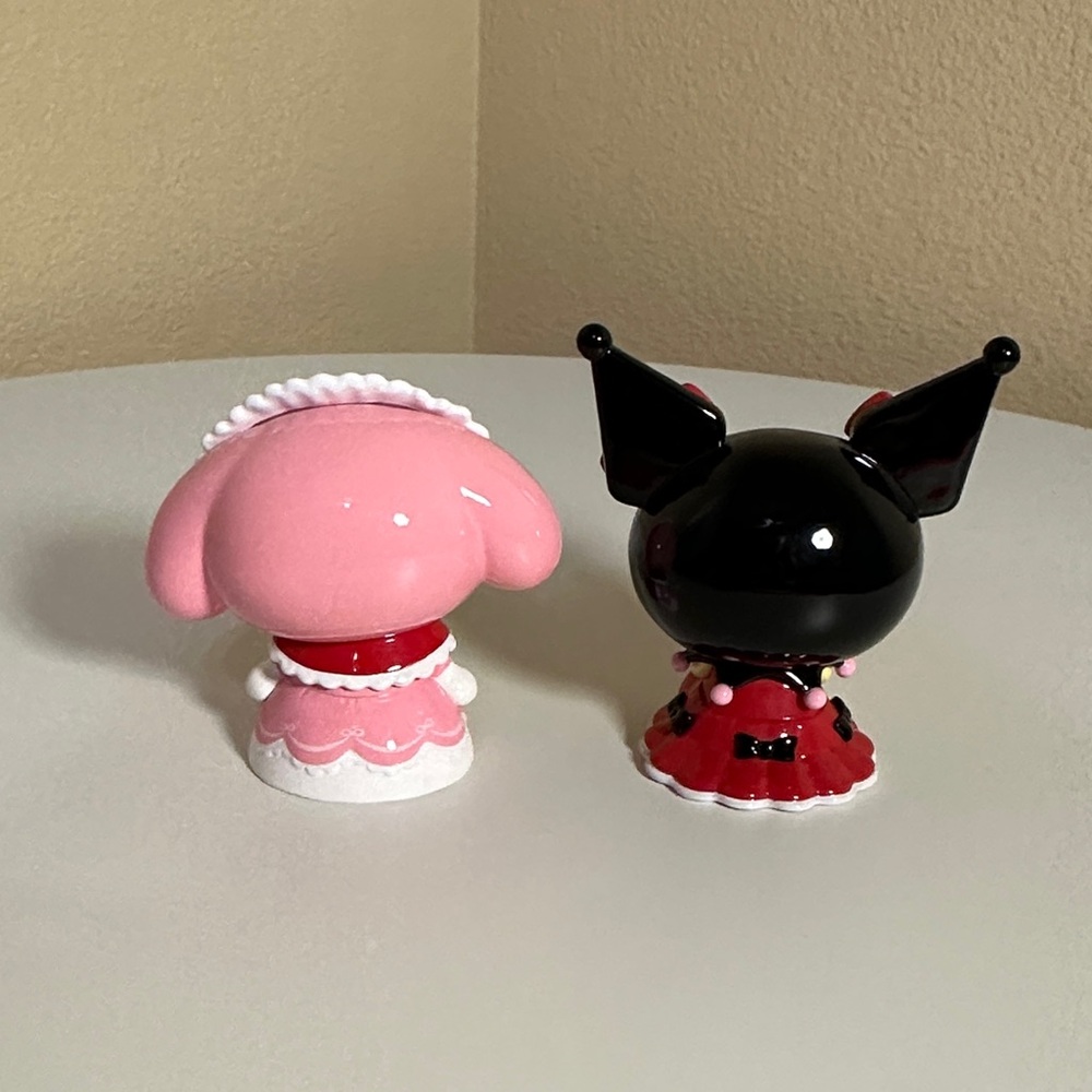 Sanrio My Melody and Kuromi Figurines - Red, Pink, Black - Picture 4 of 4